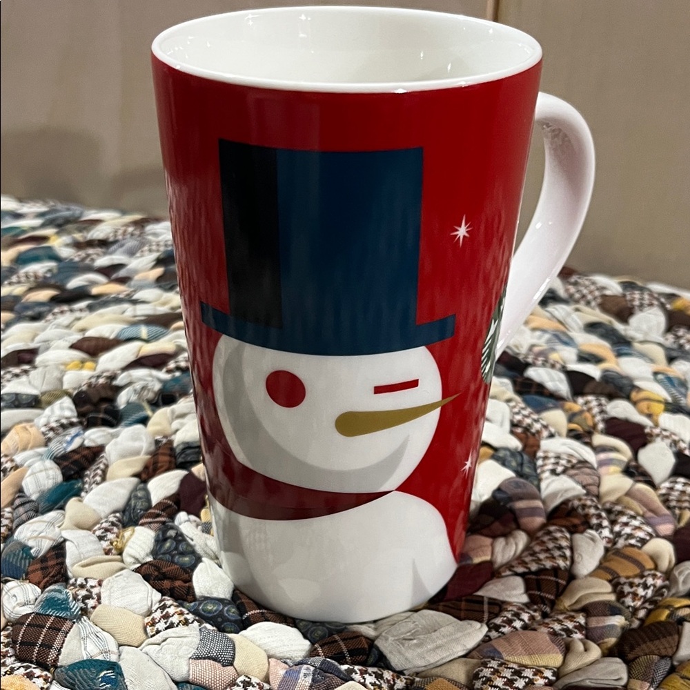 Starbucks Red Snowman Mug